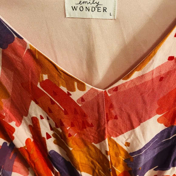 Emily Wonder Vibrant Long Sleeve Abstract Dress - Picture 3 of 4